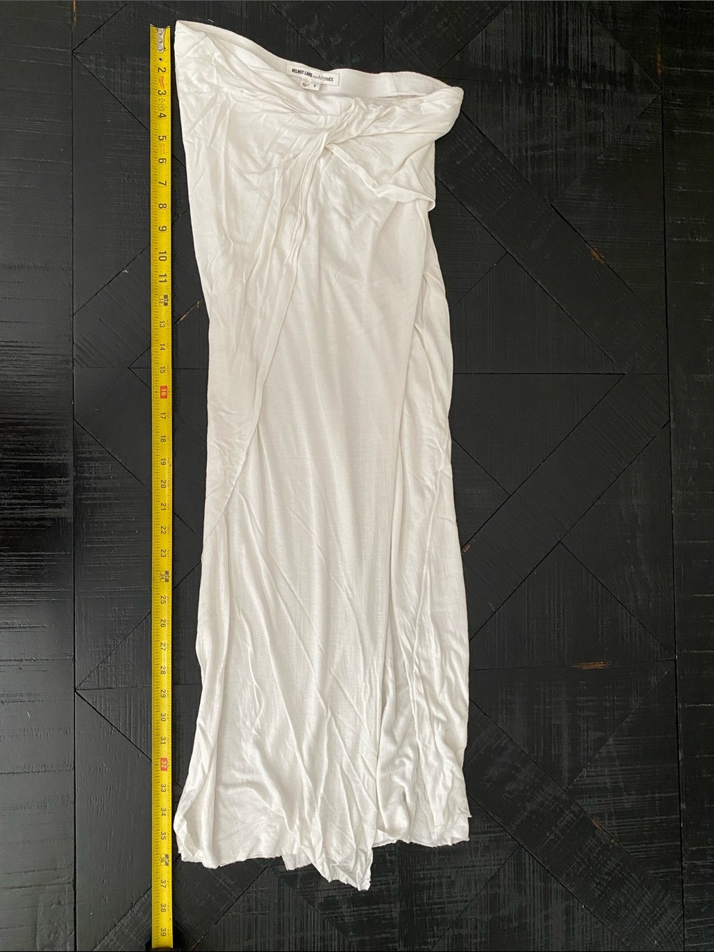 Helmut Lang White Asymmetrical Maxi skirt